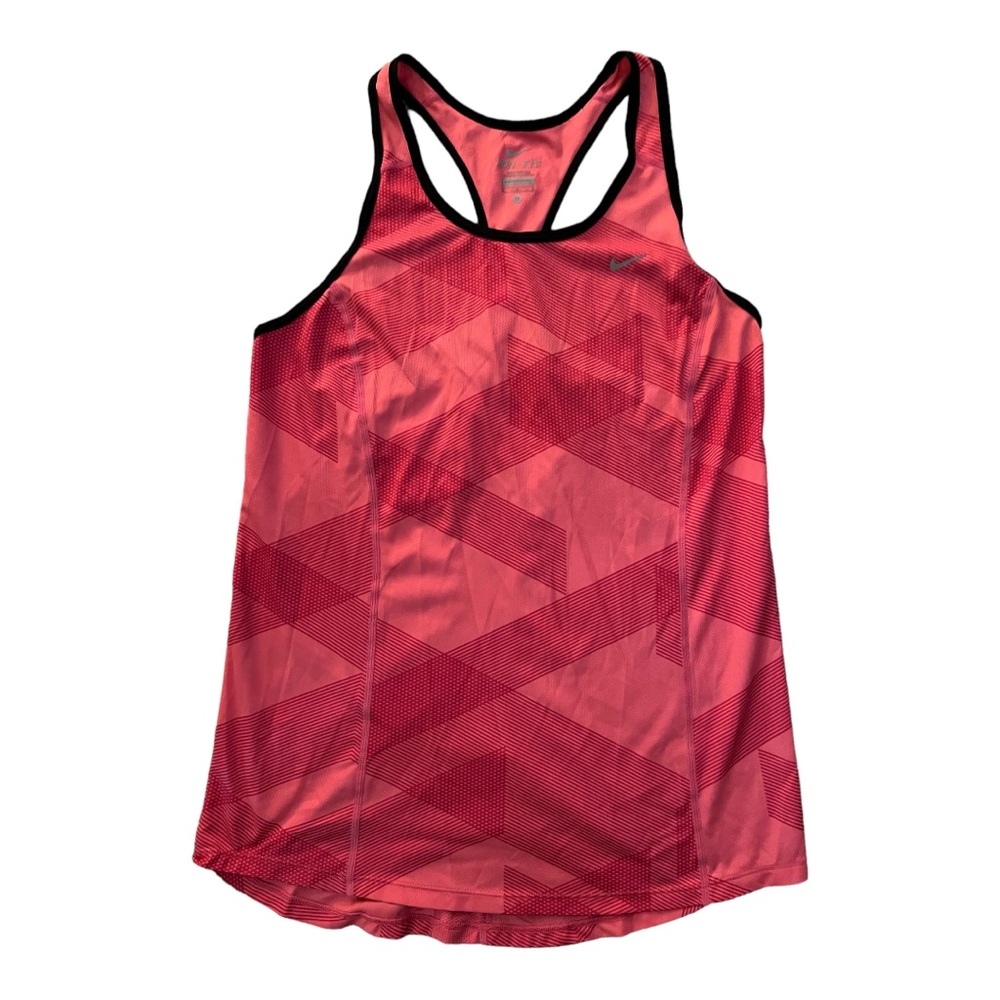 NIKE Drifit TANK Workout SHIRT MEDIUM Pink Black